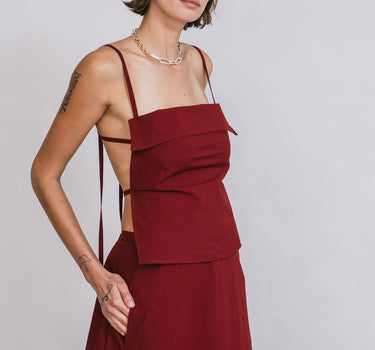 Napkin Top | Burgundy
