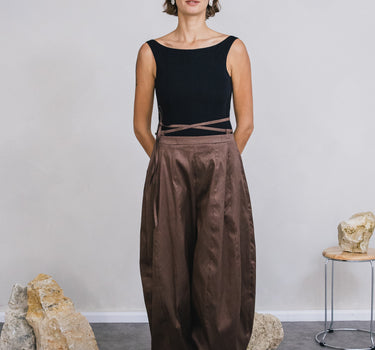 Tailored Balloon Pants | Dark Chocolate