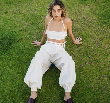 Tailored Balloon Pants | Cream