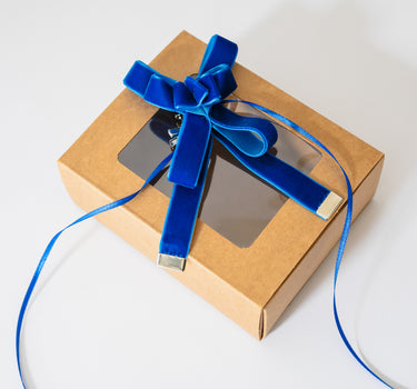 Velvet Gift Bow | blue sky