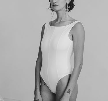 The Sculpted Bodysuit | White