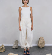 Tailored Balloon Pants | Cream