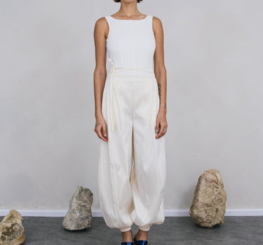 Tailored Balloon Pants | Cream