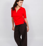 Relaxed Cotton Trousers | Chocolate Brown